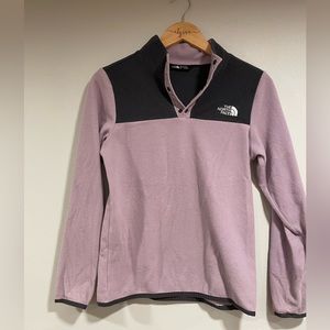 North Face girls fleece with half snap. Sz 14/16 EUC